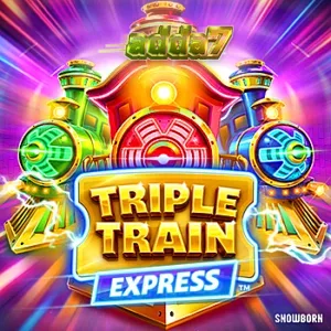 Triple Train Express স্লট গেমের একটি উজ্জ্বল সাইবারপাঙ্ক দৃশ্য